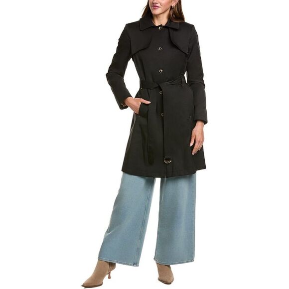 Via Spiga Jackets & Blazers - Via Spiga Womens  Mac Coat, Black